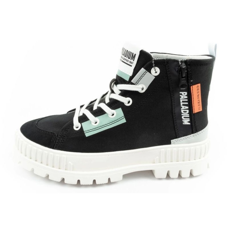 Palladium Pallashock backzip 2 sapatos de paládio em 94469-008-m preto 2