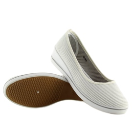 Bailarinas de cunha de prata c21v Silver cinza 2