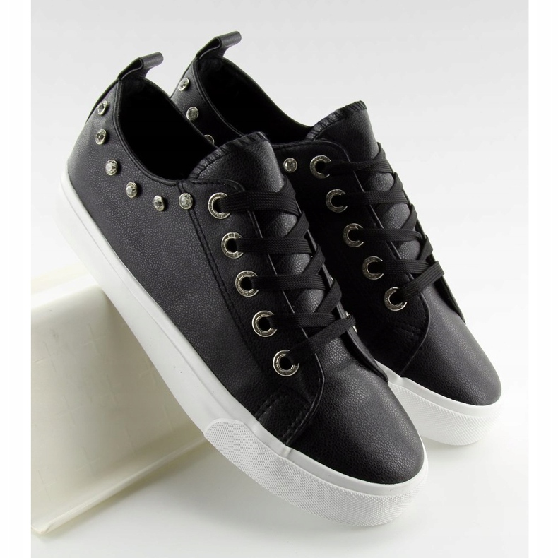 Preto BL122p Tênis preto com zircônias cúbicas 2