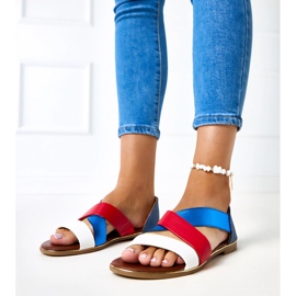 Evento Sandálias coloridas com salto fechado da Massawa branco 1