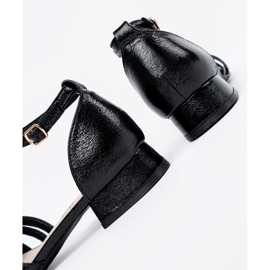 Goodin Sandálias elegantes de bilhete preto baixo 1