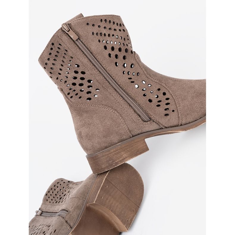 Seastar Botas BEIGE Dark BEIGE no estilo de cowboy 1