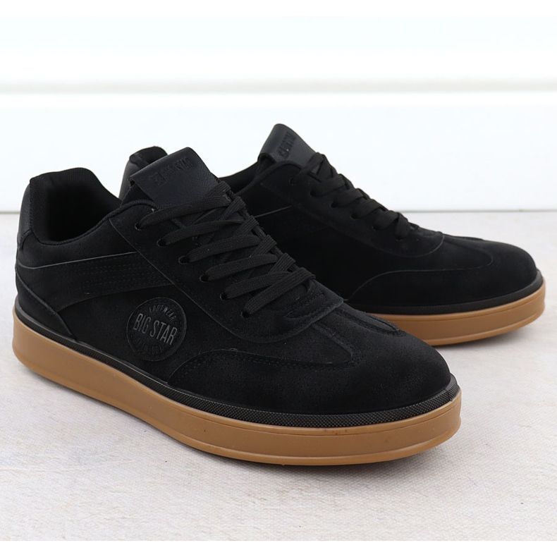 Sapatos esportivos masculinos Black Big Star SS174019 preto 1