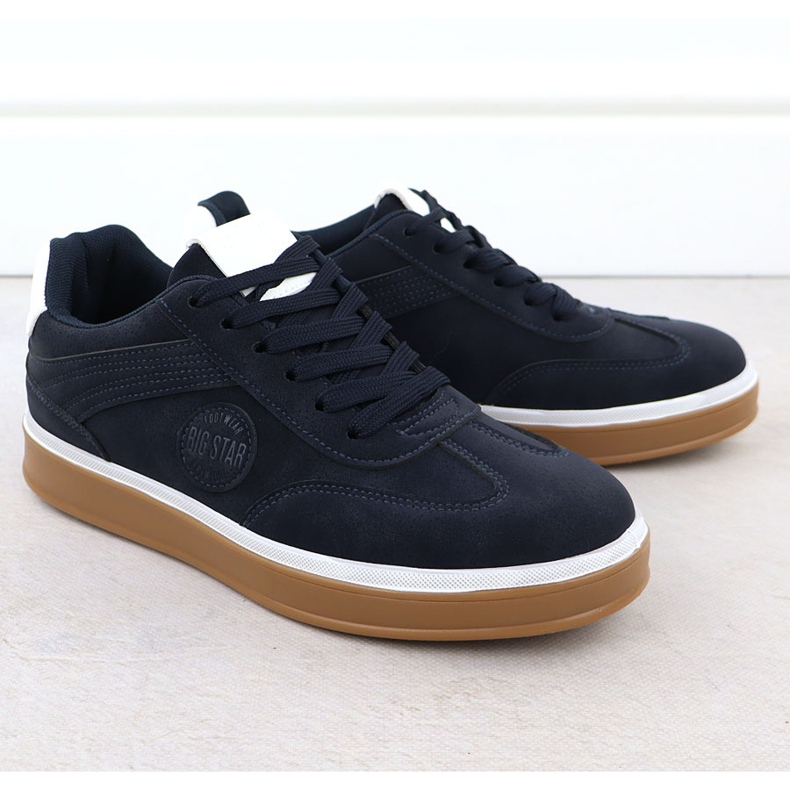 Sapatos esportivos masculinos azul marinho Big Star SS174021 1