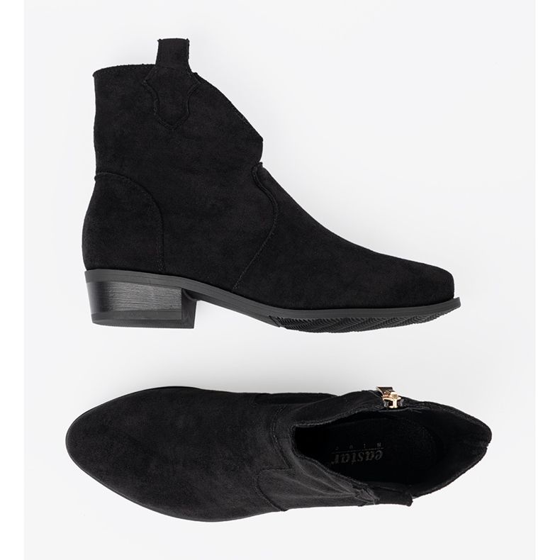 Seastar Botas pretas camurça botas de cowboy preto 2