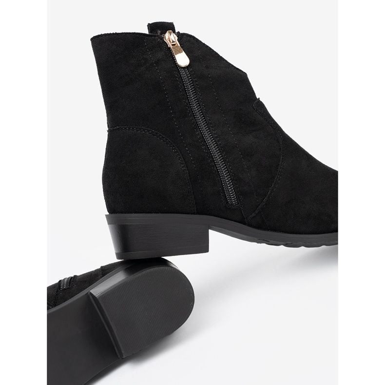 Seastar Botas pretas camurça botas de cowboy preto 1