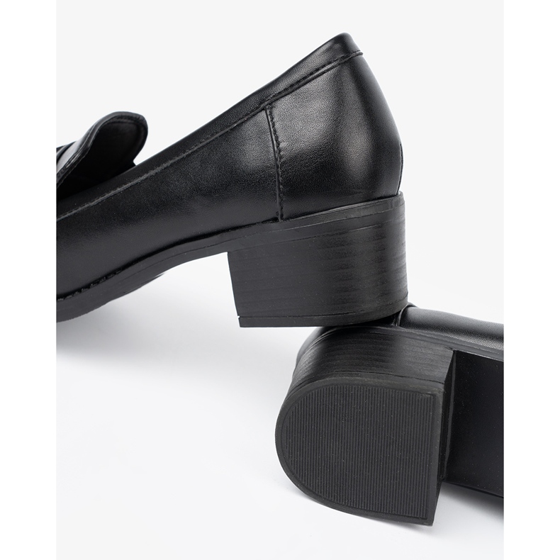 Shelvt Sapatos femininos negros com uma fivela elegante preto 1