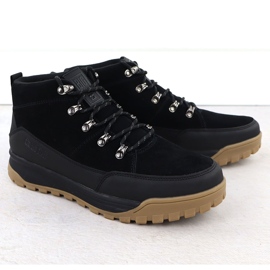 Botas de caminhada de couro masculinas, não isoladas pretas Big Star SS174265 1