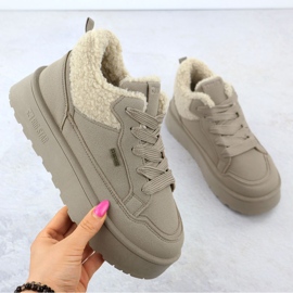 Big Star Tênis isolados femininos com um casaco de pele de ovelha grande ss274105 1