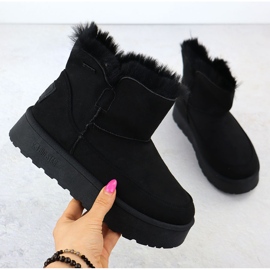 Botas de neve à prova d'água na plataforma Black Big Star SS274116 preto 1