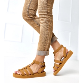 Sandálias marrons romanas castanho 2