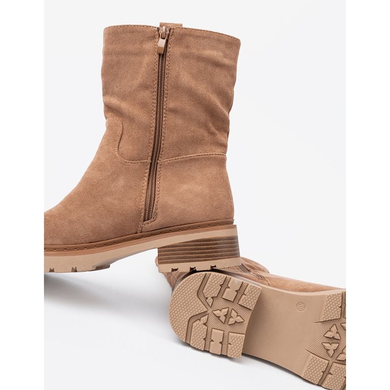 Shelvt Botas de camec minimalistas feitas de camurça macia 1