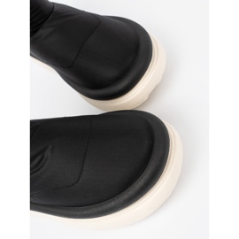 Shelvt Botas de neve preta à prova d'água com interior de pele preto 1