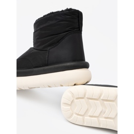 Shelvt Botas de neve preta à prova d'água com interior de pele preto 2