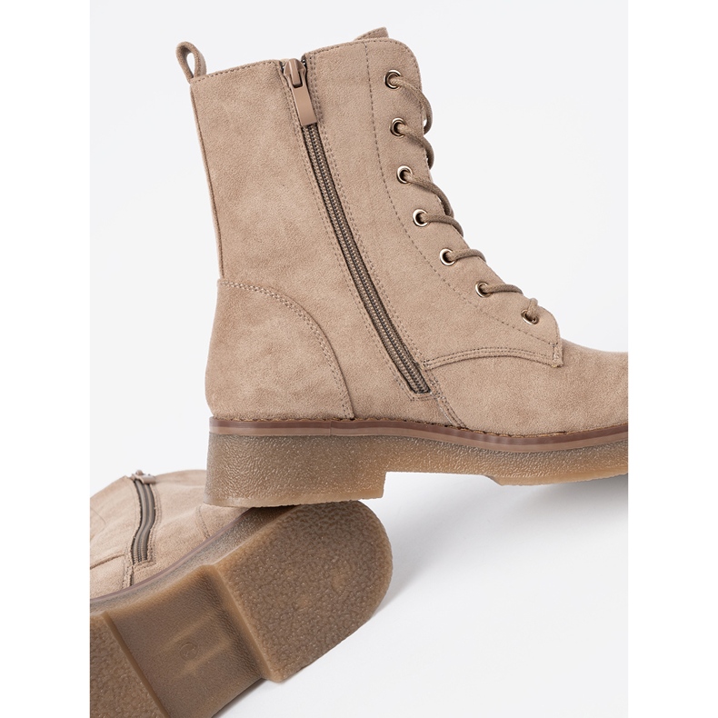 Shelvt Trabalhadores bege elegantes com nariz redondo 1