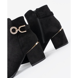 Shelvt Botas de mulheres negras com uma fivela elegante preto 1