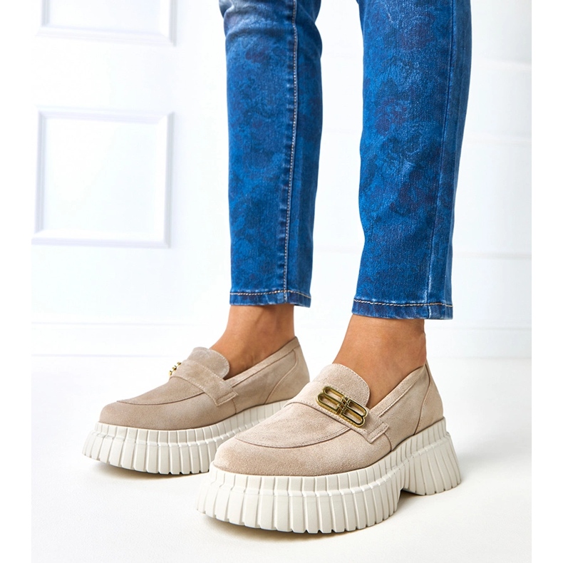 Karino sapato de camurça bege 2