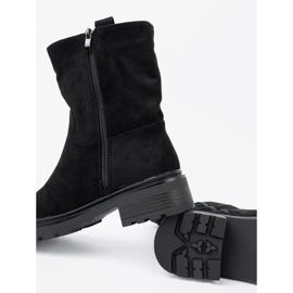 Shelvt Botas elegantes no tornozelo com uma sola grossa e preta preto 1