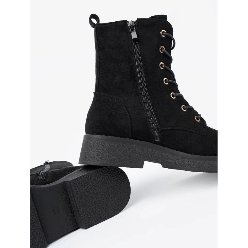 Shelvt Trabalhadores negros confortáveis em sola plana preto 2