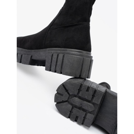 Botins femininos de camurça preta Shelovet preto 1