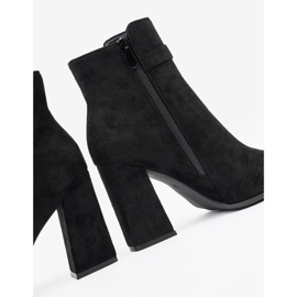 Shelvt Botas pretas elegantes com sotaque de jóias preto 2