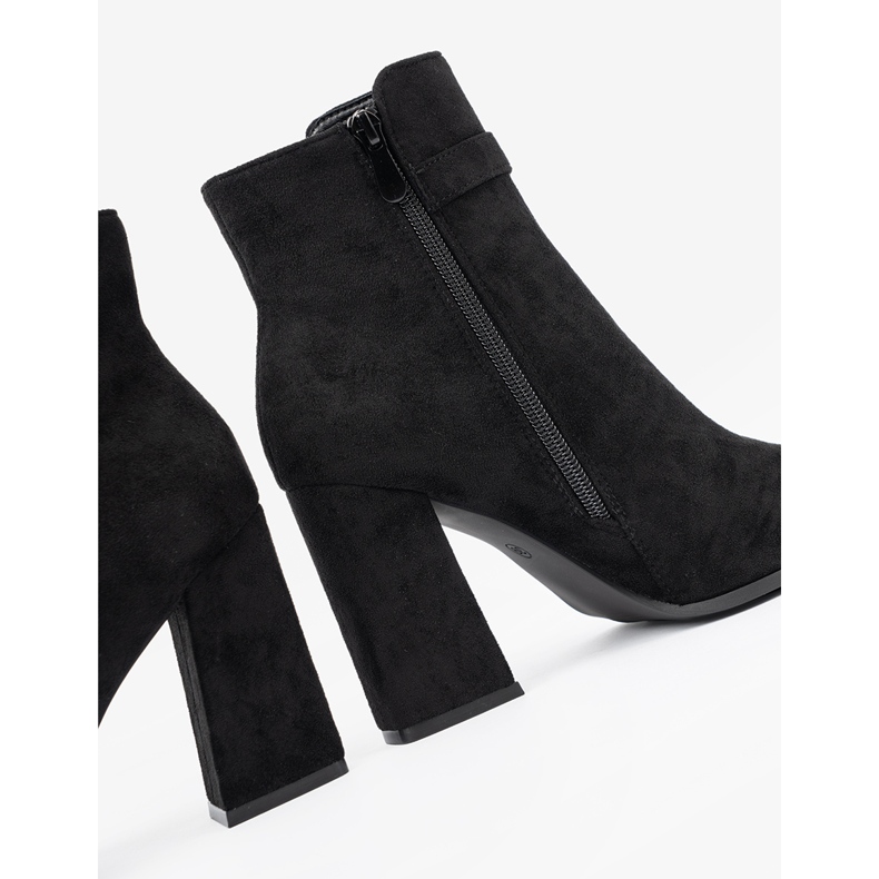 Shelvt Botas pretas elegantes com sotaque de jóias preto 2