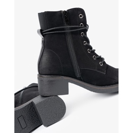 Shelvt Botas de renda com cheiro baixo preto 1
