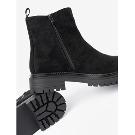 Shelvt Botas pretas clássicas em uma sola grossa preto 1
