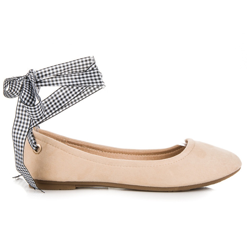 Ch. Creation Bailarinas de camurça com fita castanho 2