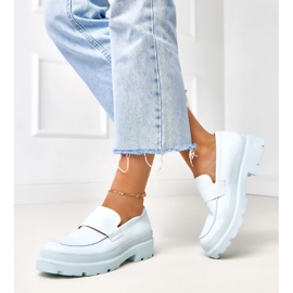 Mocassins azuis feitos de serafina ecológica azul 2