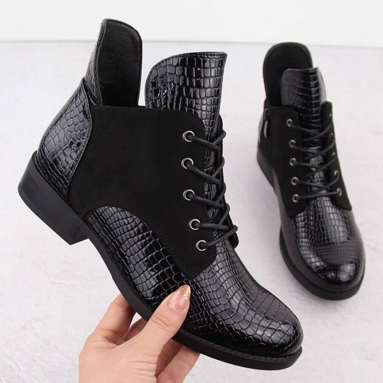 Vinceza Vincez Boots em 16477 Jan348a preto 1