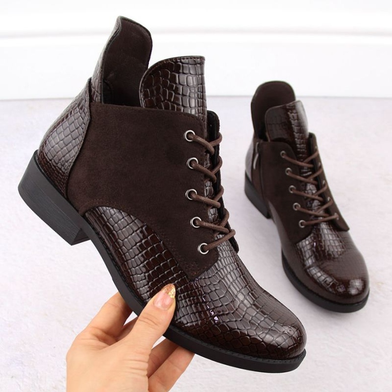 Vinceza Vincez Boots em 16477 Jan348b castanho 1