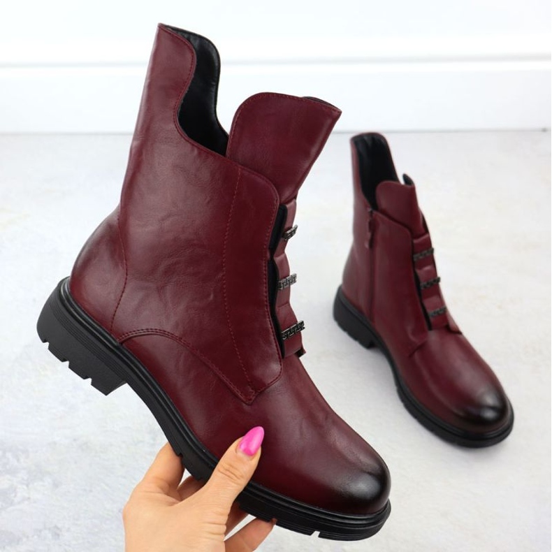 Botas isoladas jezzi em mr2501-4 jez454b vermelho 1