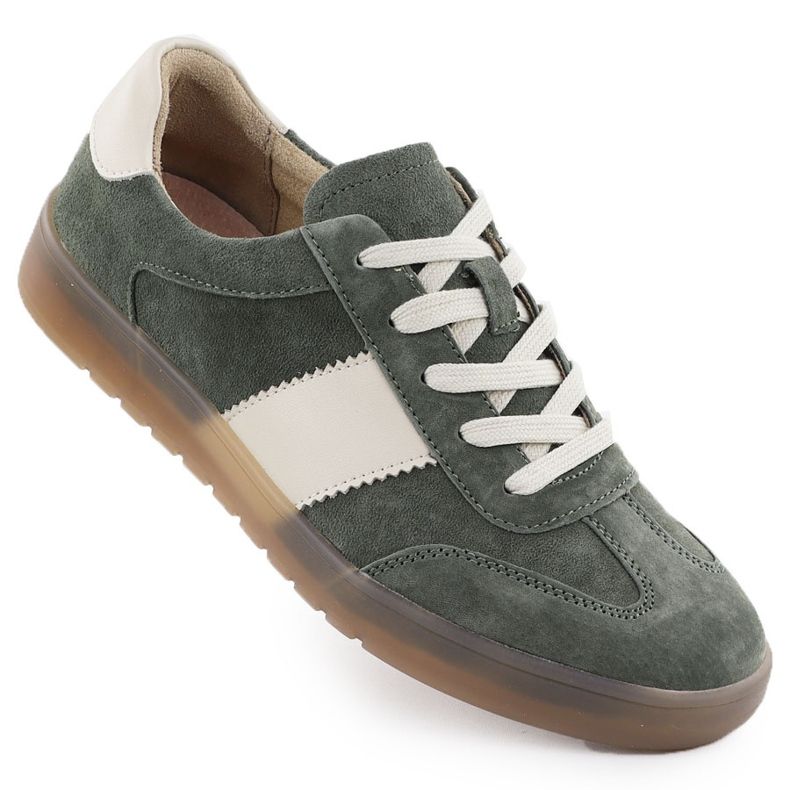Khaki filippo dp6770 sapatos de couro verde 1