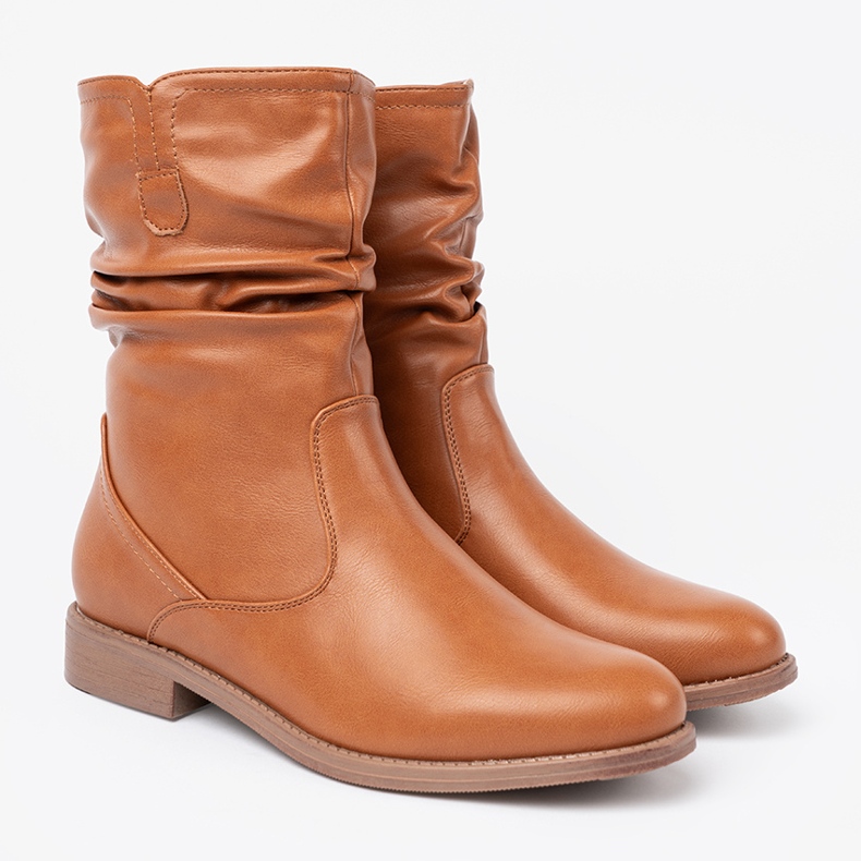 Shelvt Botas de caramelo confortáveis com babados 2 Shelvt Botas de caramelo confortáveis com babados 2