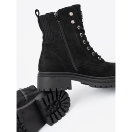 Shelvt Trabalhadores negros elegantes com cristais brilhantes preto 2