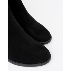 Shelvt Botas pretas elegantes em um pilar com uma parte superior em ruínas preto 1 Shelvt Botas pretas elegantes em um pilar com uma parte superior em ruínas preto 1