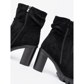 Shelvt Botas pretas elegantes com uma parte superior enrugada preto 2