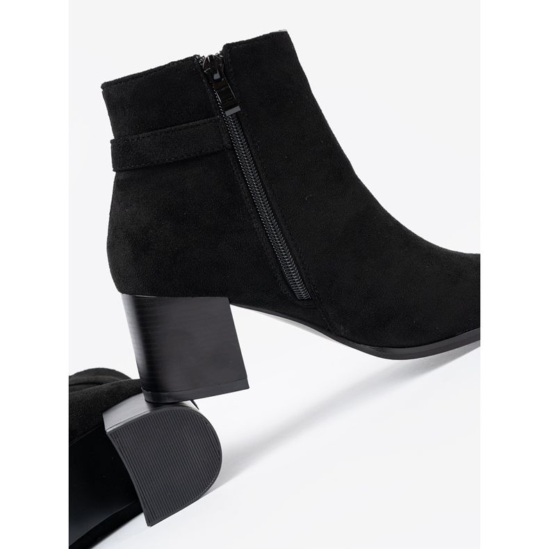 Shelvt Botas pretas elegantes com decoração elegante preto 1