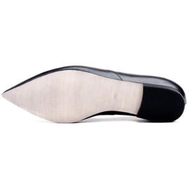 Marco Shoes Bailarinas femininas negras Marco 1285 com um corte -out preto 3