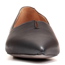 Marco Shoes Bailarinas femininas negras Marco 1285 com um corte -out preto 4