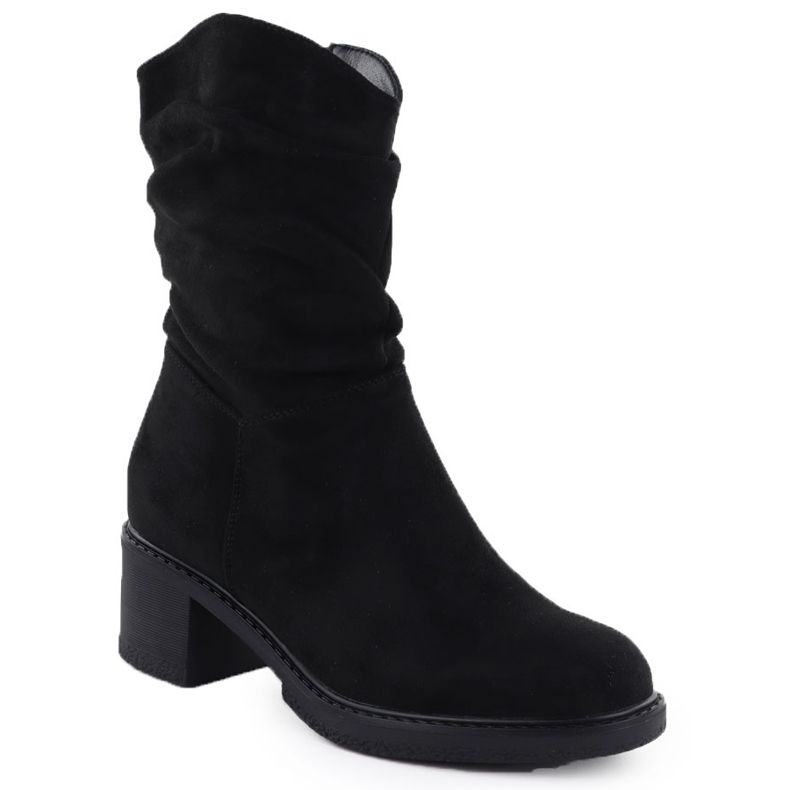Botas de camurça feminina Black Potocki Z25-CN51303 preto 1