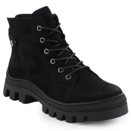 Botas de camurça feminina Black Potocki Z25-JE19317 preto 1