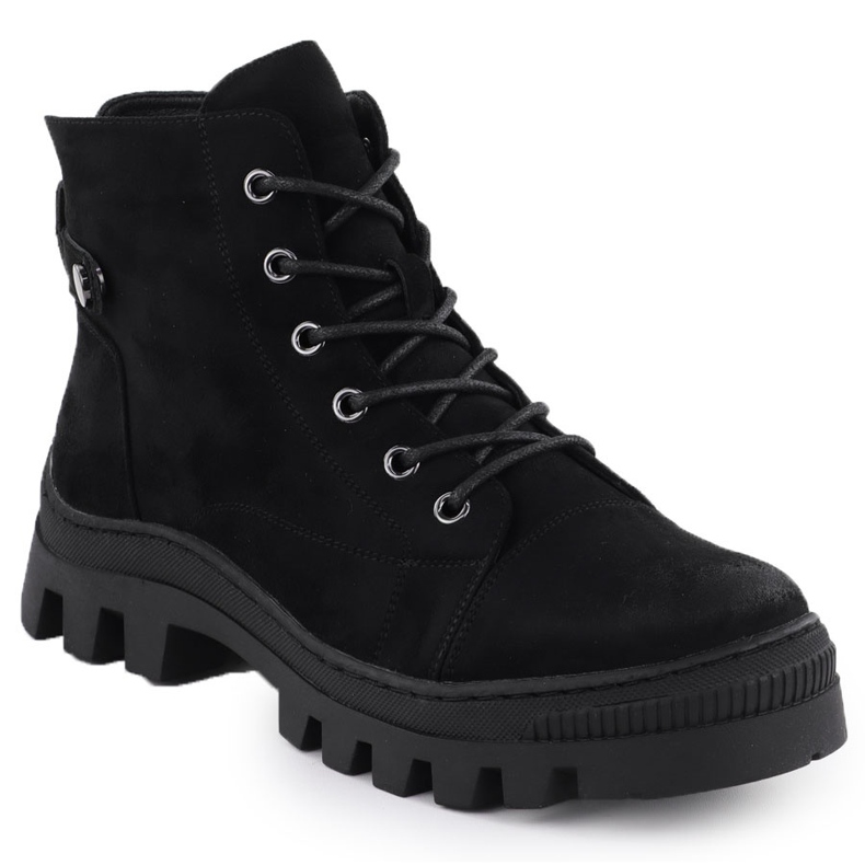 Botas de camurça feminina Black Potocki Z25-JE19317 preto 1