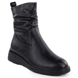 Botas femininas nas cunhas Black Vinceza 26-58557 preto 1