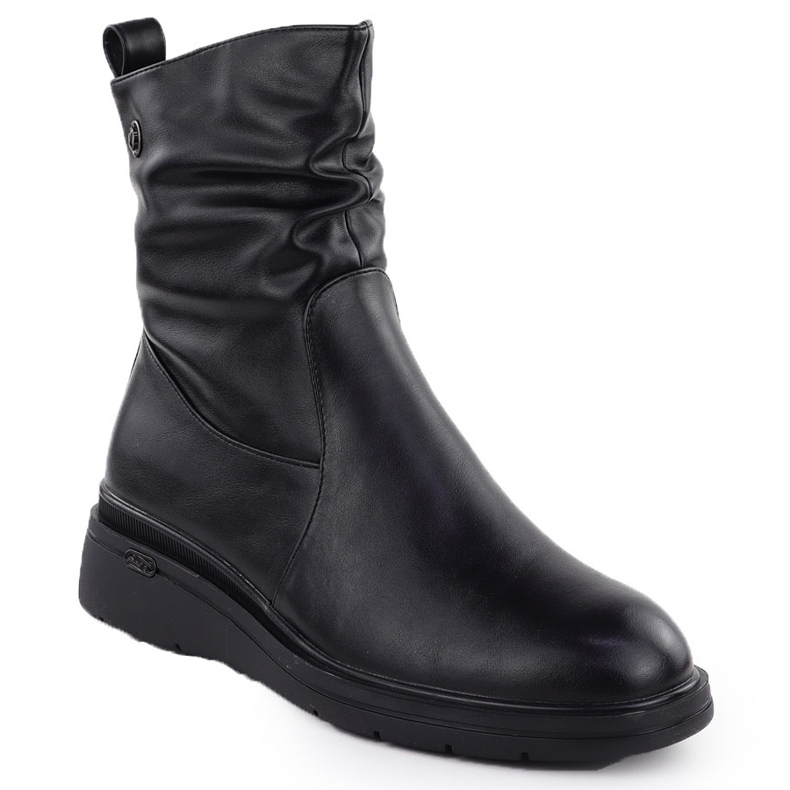 Botas femininas nas cunhas Black Vinceza 26-58557 preto 1
