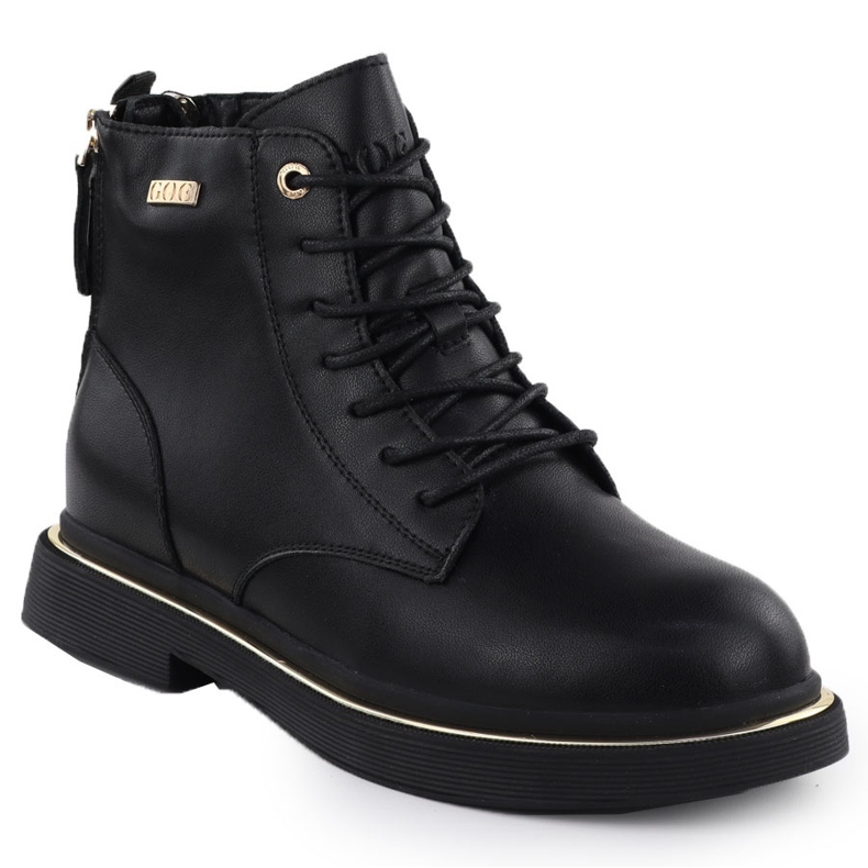Botas de couro feminino preto goe ss2n4101 1