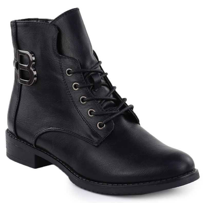 Botas femininas Trabalhadores isolados Black jezzi ASA62-119 1