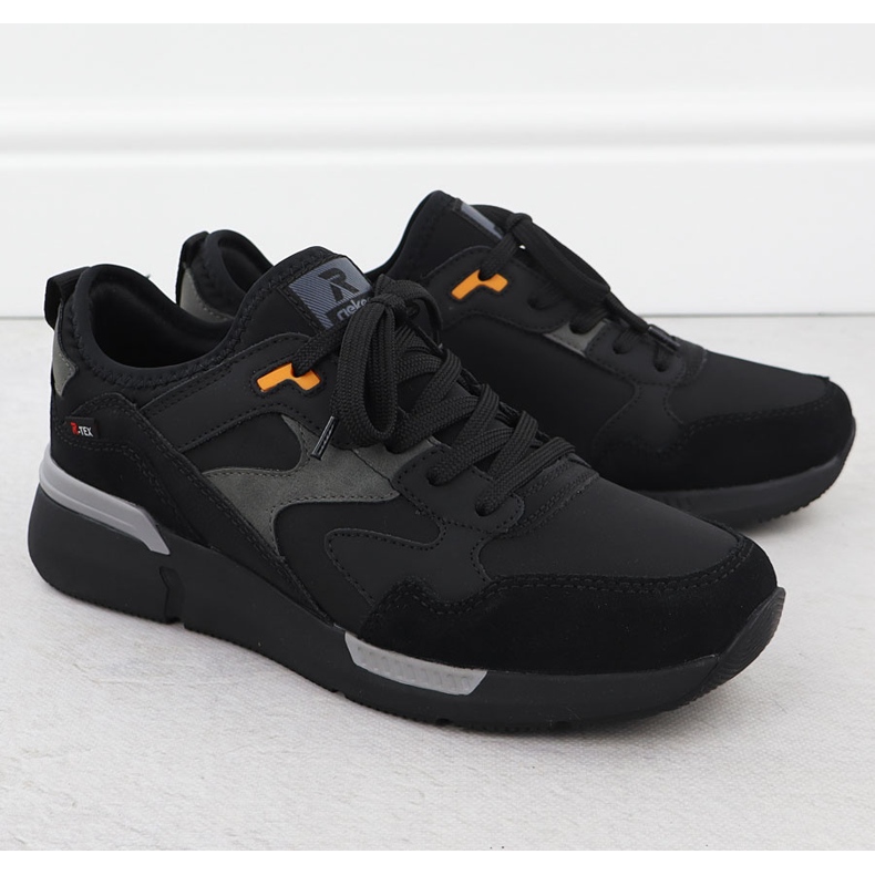Sapatos esportivos à prova d'água Black Rieker U1403-01 2