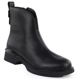 Botas de couro feminino Black isolado T.SOKOLSKI Z25-36 1